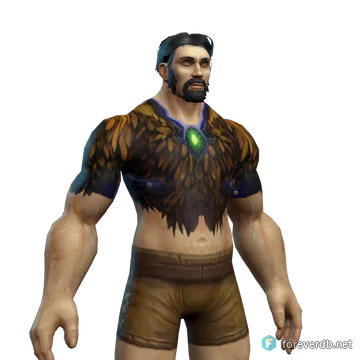 Gryphon Mail Breastplate worn by a human male, rendered from the Forever client