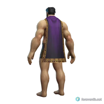 Nightsky Cloak worn by a human male, rendered from the Forever client