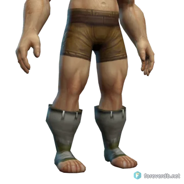 Stonecloth Boots worn by a human male, rendered from the Forever client