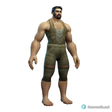 Mechbuilder's Overalls worn by a human male, rendered from the Forever client