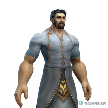 Astral Knot Blouse worn by a human male, rendered from the Forever client
