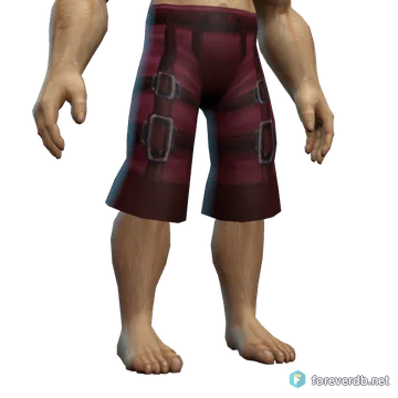 Battered Leather Pants worn by a human male, rendered from the Forever client
