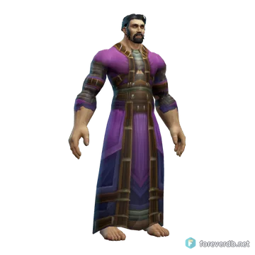 Robe of the Void worn by a human male, rendered from the Forever client