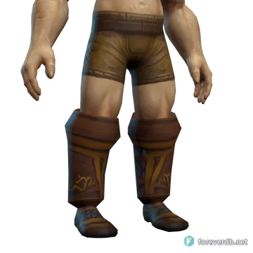 Sandstorm Boots worn by a human male, rendered from the Forever client
