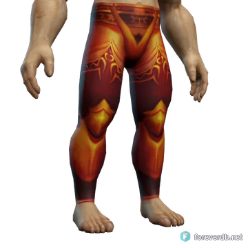 Hyperion Legplates worn by a human male, rendered from the Forever client