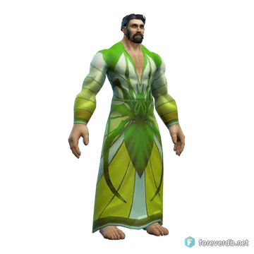 Venomshroud Silk Robes worn by a human male, rendered from the Forever client