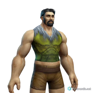 Brood Mother Carapace worn by a human male, rendered from the Forever client