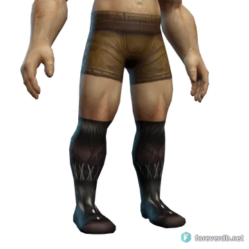 Rough Leather Boots worn by a human male, rendered from the Forever client
