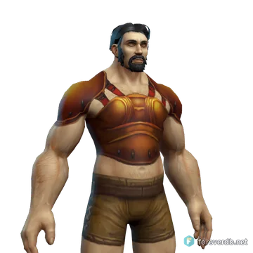 Radiant Breastplate worn by a human male, rendered from the Forever client