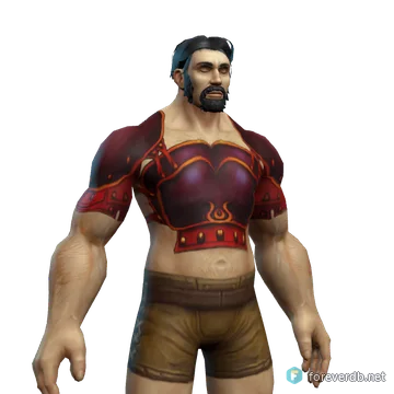 Thorium Armor worn by a human male, rendered from the Forever client