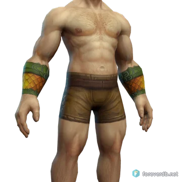 Stromgarde Cuffs worn by a human male, rendered from the Forever client