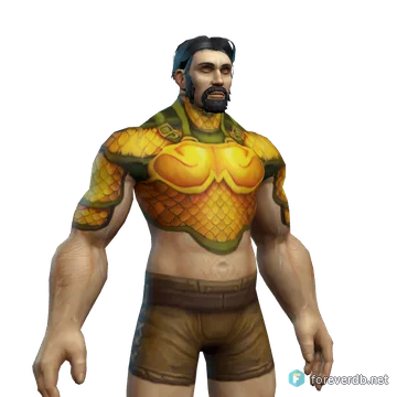 Captain's Breastplate worn by a human male, rendered from the Forever client