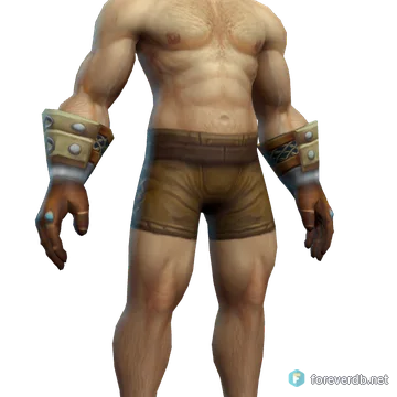Light Mail Gloves worn by a human male, rendered from the Forever client