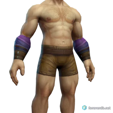 Bonecaster's Bindings worn by a human male, rendered from the Forever client