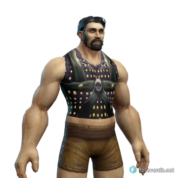 Supreme Breastplate worn by a human male, rendered from the Forever client