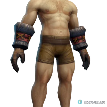 Peerless Gloves worn by a human male, rendered from the Forever client