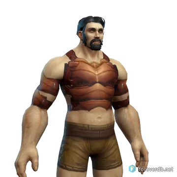 Fire Hardened Hauberk worn by a human male, rendered from the Forever client
