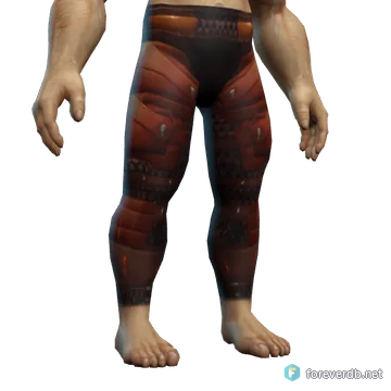 Fire Hardened Leggings worn by a human male, rendered from the Forever client
