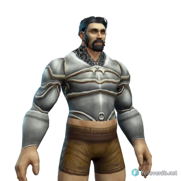 Dwarven Plate worn by a human male, rendered from the Forever client
