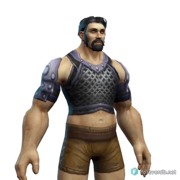 Warrior's Tunic worn by a human male, rendered from the Forever client