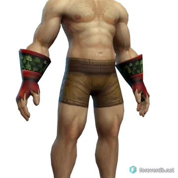 War Paint Gloves worn by a human male, rendered from the Forever client