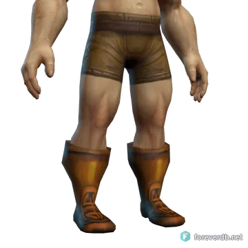 Sunscale Sabatons worn by a human male, rendered from the Forever client