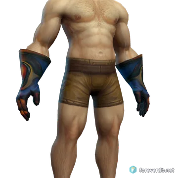Vanguard Gauntlets worn by a human male, rendered from the Forever client