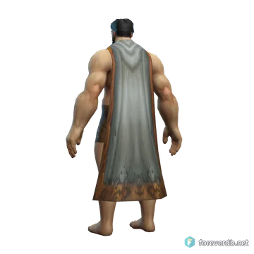 Mesh Cloak worn by a human male, rendered from the Forever client