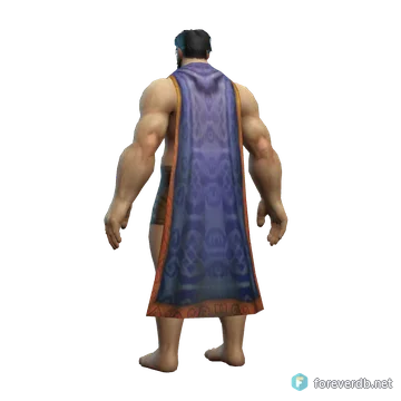 Amy's Blanket worn by a human male, rendered from the Forever client