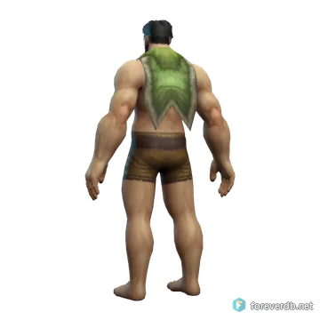 Glowing Lizardscale Cloak worn by a human male, rendered from the Forever client