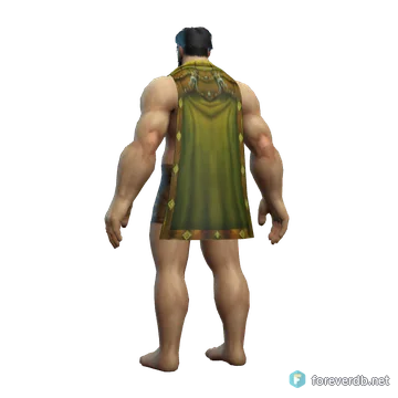 Dervish Cape worn by a human male, rendered from the Forever client