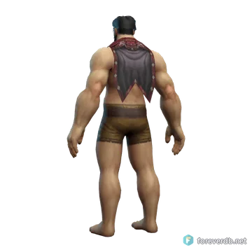 Deviate Scale Cloak worn by a human male, rendered from the Forever client