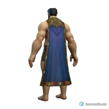 Frost Leather Cloak worn by a human male, rendered from the Forever client