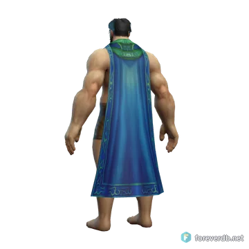 Gaea's Cloak worn by a human male, rendered from the Forever client