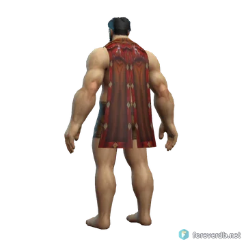 Imperial Cloak worn by a human male, rendered from the Forever client