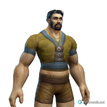 Bright Armor worn by a human male, rendered from the Forever client
