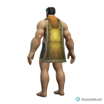 Thick Cloak worn by a human male, rendered from the Forever client