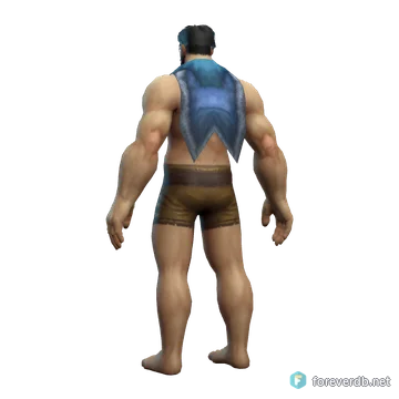 Rain-spotted Cape worn by a human male, rendered from the Forever client