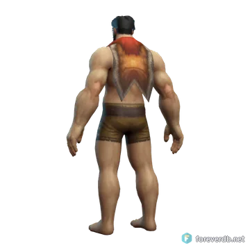 Enchanted Moonstalker Cloak worn by a human male, rendered from the Forever client