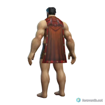 Regent's Cloak worn by a human male, rendered from the Forever client