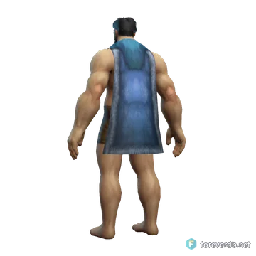 Caretaker's Cape worn by a human male, rendered from the Forever client