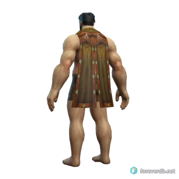 Strapped Cloak worn by a human male, rendered from the Forever client