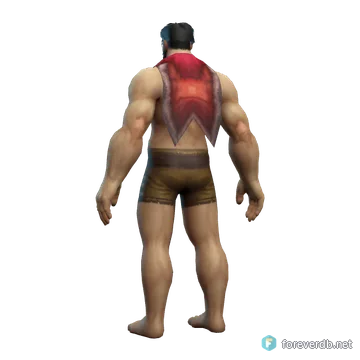 Thunderhorn Cloak worn by a human male, rendered from the Forever client