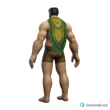 Canvas Cloak worn by a human male, rendered from the Forever client