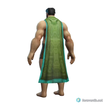Ceremonial Centaur Blanket worn by a human male, rendered from the Forever client