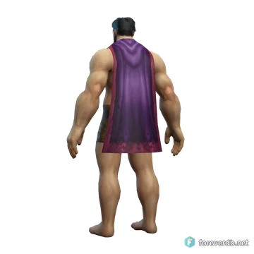 High Apothecary Cloak worn by a human male, rendered from the Forever client