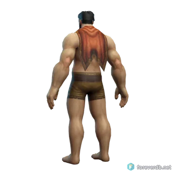 Handsewn Cloak worn by a human male, rendered from the Forever client