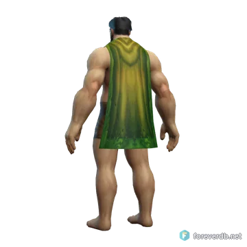 Sporid Cape worn by a human male, rendered from the Forever client