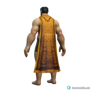 Medicine Blanket worn by a human male, rendered from the Forever client