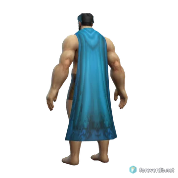 Glacial Cloak worn by a human male, rendered from the Forever client